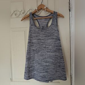 Danskin Now Blue White Racer Back Workout Tank Top XL